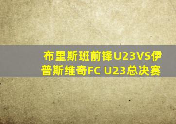 布里斯班前锋U23VS伊普斯维奇FC U23总决赛